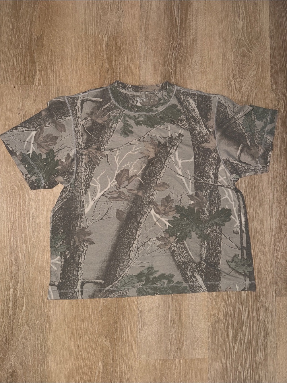 Abercrombie & Fitch Green Gray Camo Short Sleeve Tee